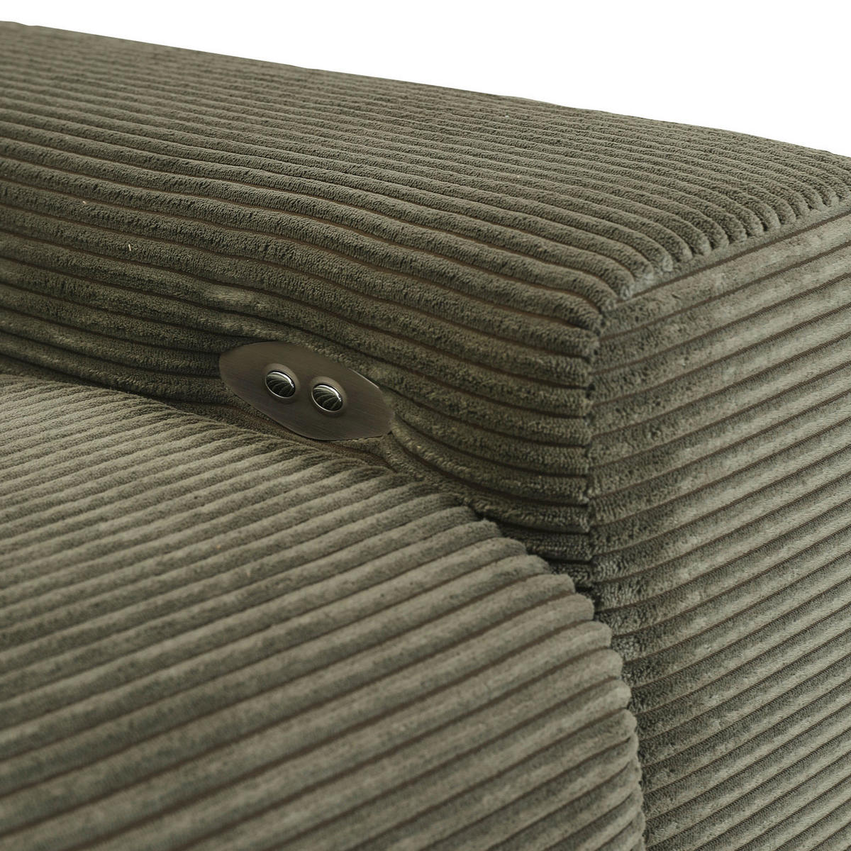 ECKSOFA in Cord Dunkelgrün  165/295 cm  - Dunkelgrün/Schwarz, KONVENTIONELL, Textil/Metall (165/295cm) - Carryhome