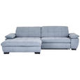 ECKSOFA  in Webstoff Blaugrau  180/265 cm  - Blaugrau/Schwarz, Design, Textil/Metall (180/265cm) - Carryhome