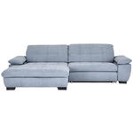 ECKSOFA in Webstoff Blaugrau  180/265 cm  - Blaugrau/Schwarz, Design, Textil/Metall (180/265cm) - Carryhome