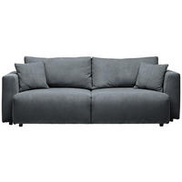 SCHLAFSOFA  mit Stoffauswahl, Schlafen auf Sitzhöhe, Rücken echt Cord Dunkelgrau  - Dunkelgrau/Schwarz, Design, Kunststoff/Textil (250/92/105cm) - Carryhome