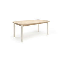 ESSTISCH rechteckig Hellbraun, Weiß  - Hellbraun/Weiß, Natur, Holzwerkstoff/Metall (180/100/76cm) - Tom Tailor