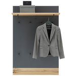 GARDEROBENPANEEL  in 92/140/28 cm  - Eiche Bianco/Anthrazit, Design, Holzwerkstoff (92/140/28cm) - Dieter Knoll