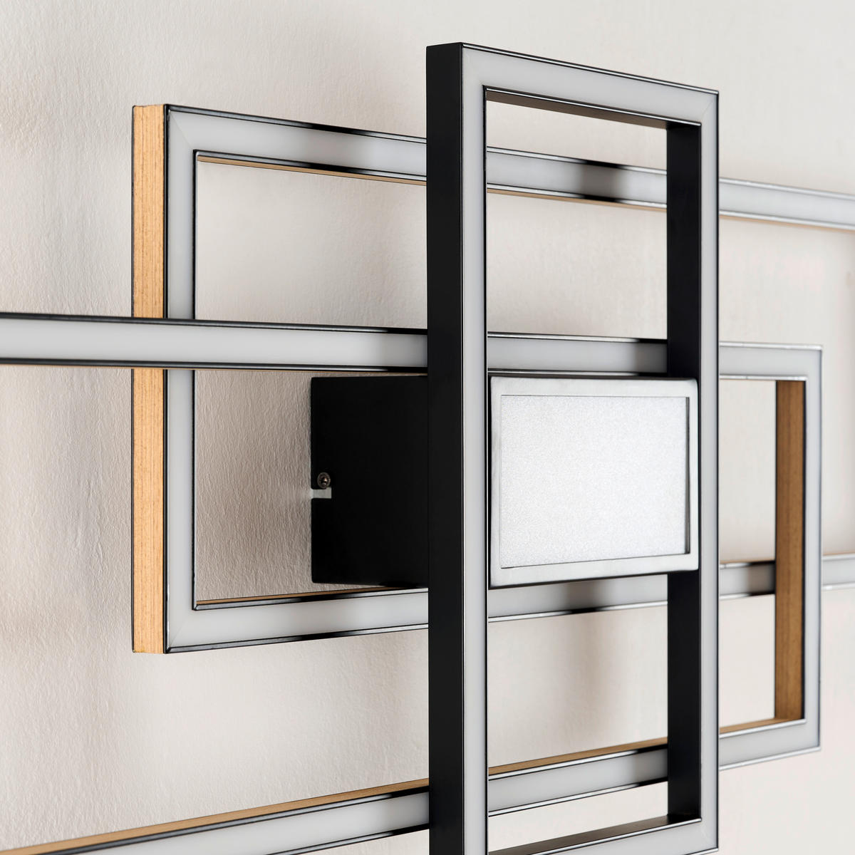 LED-DECKENLEUCHTE 116/40/10 cm   - Ahornfarben/Schwarz, Design, Metall (116/40/10cm)