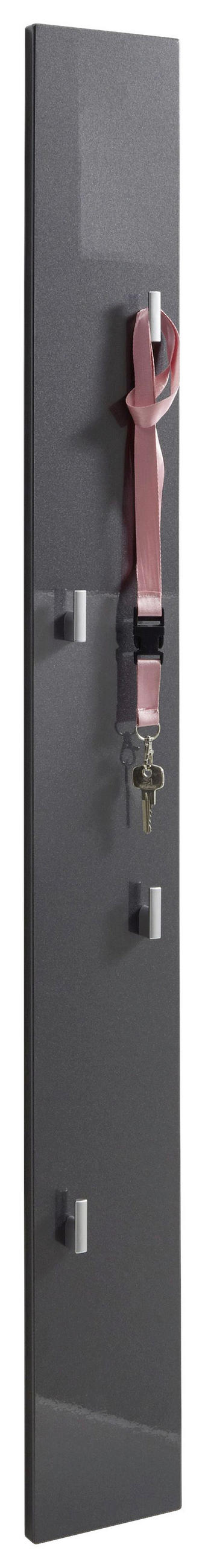 GARDEROBENPANEEL  in 14/115/2 cm  - Anthrazit, Konventionell, Holzwerkstoff (14/115/2cm) - Xora