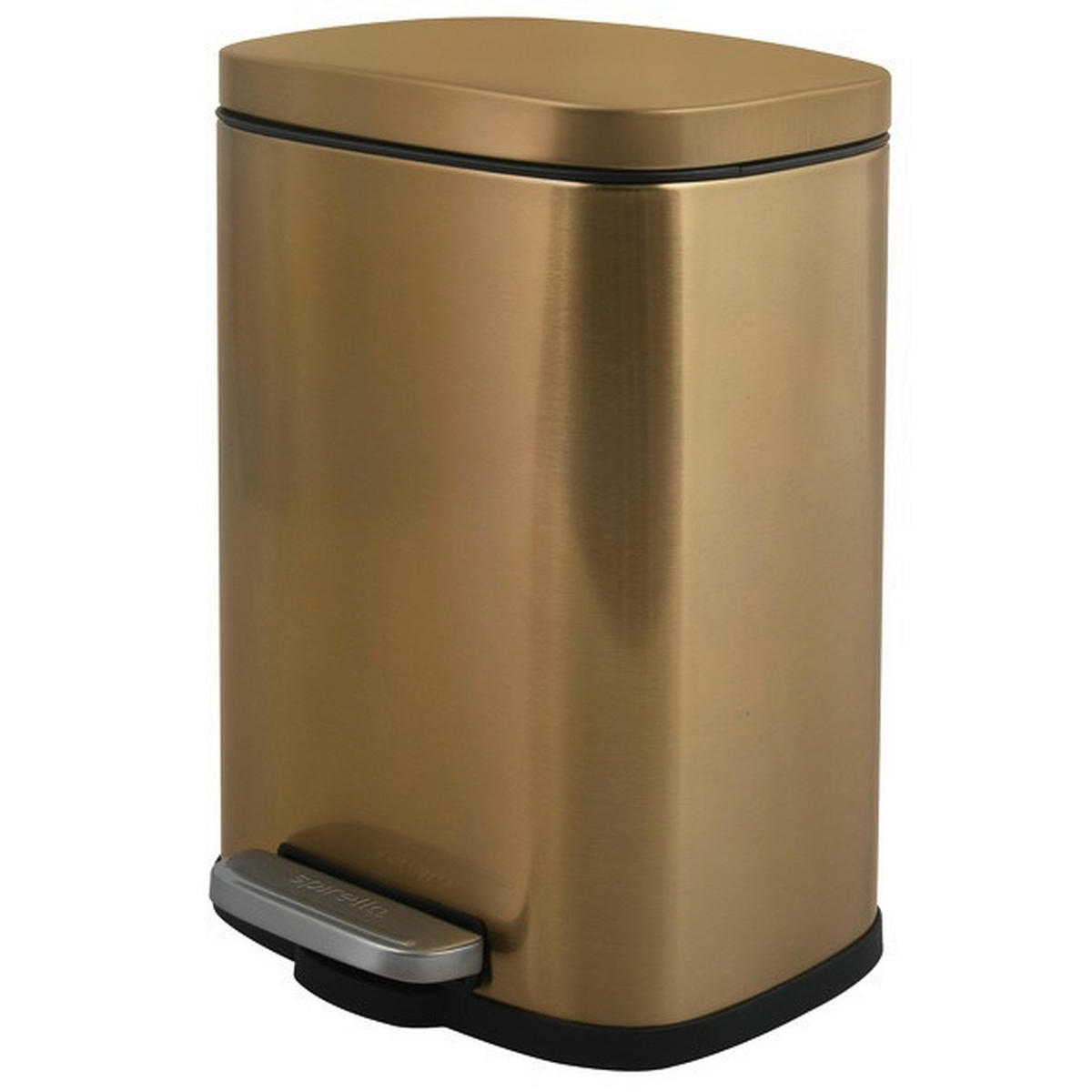 TRETEIMER 5 L  - Goldfarben/Schwarz, Basics, Kunststoff/Metall (21,4/17,6/30cm) - Spirella