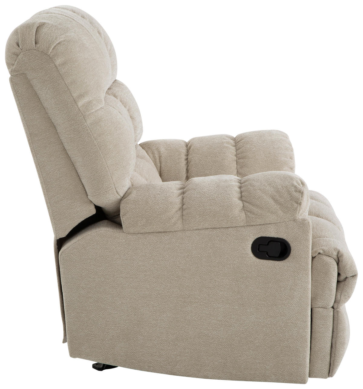 RELAXSESSEL CALIX Mikrofaser    - Beige/Schwarz, Design, Textil/Metall (91/105/102-172cm) - P & B