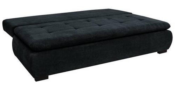SCHLAFSOFA Webstoff, Plüsch Schwarz - Schwarz, KONVENTIONELL, Textil (203/72-96/98cm) - Novel