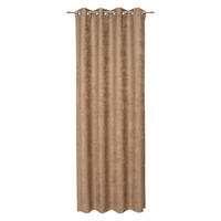 ZÁVĚS S OČKY, neprůsvitné, 140/260 cm - hnědá, Basics, textil (140/260cm) - Esposa