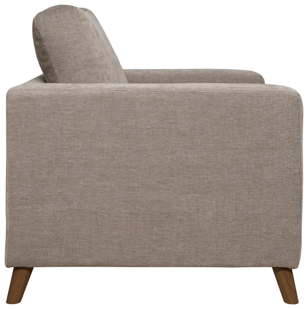 FÅTÖLJ i trä, textil greige, brun  - greige/nötfärg, Klassisk, trä/textil (95/83/91cm) - Best Price