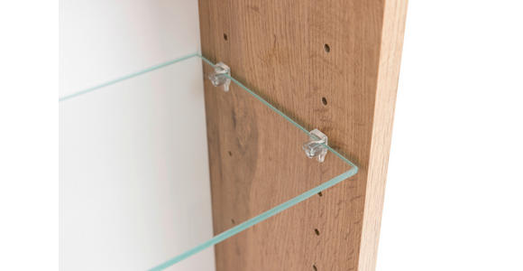 SPIEGELSCHRANK 100/64/20 cm  - Eiche Wotan/Alufarben, Natur, Glas/Holzwerkstoff (100/64/20cm) - Xora