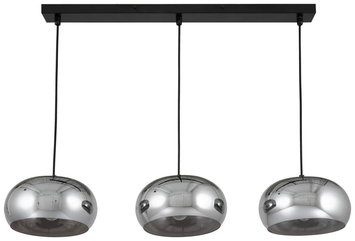 HÄNGELEUCHTE 68/20/120 cm  - Schwarz, Trend, Glas/Metall (68/20/120cm) - Novel