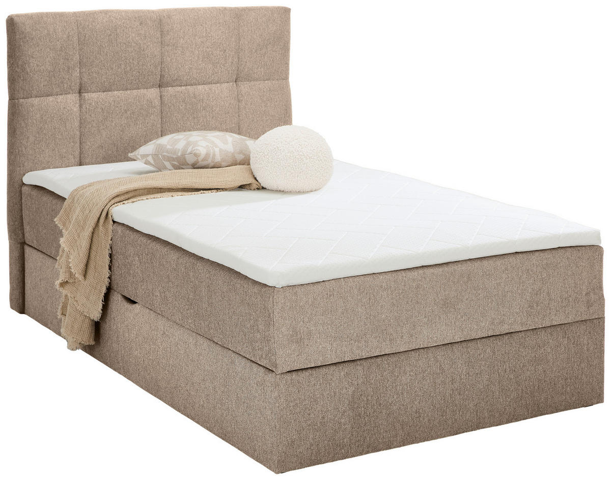 BOXBETT 120/200 cm  in Taupe  - Taupe, KONVENTIONELL, Textil (120/200cm) - Boxxx
