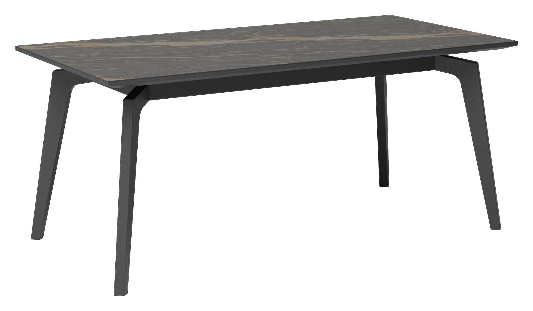 ESSTISCH in Holz, Keramik 180/90/75 cm  - Buchefarben/Schwarz, Design, Holz/Keramik (180/90/75cm) - Joop!
