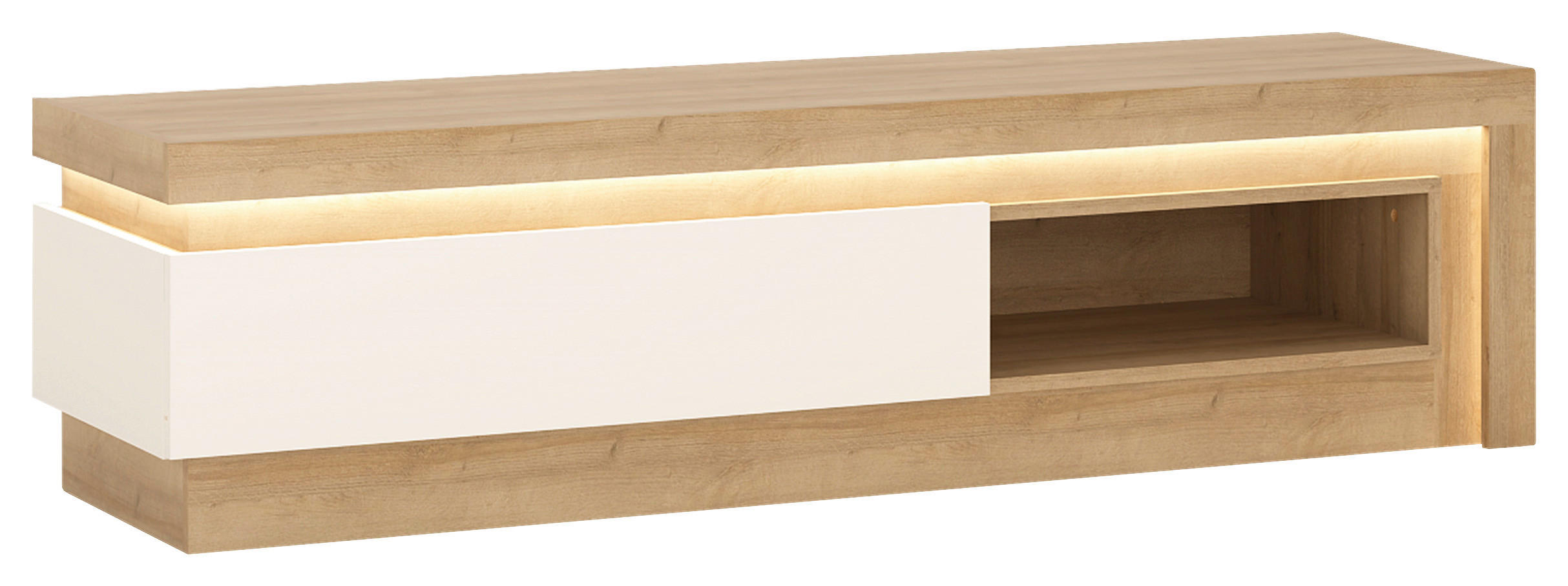 Tv Element Lyon Hell Weiß/eichefarben B: 130 Cm