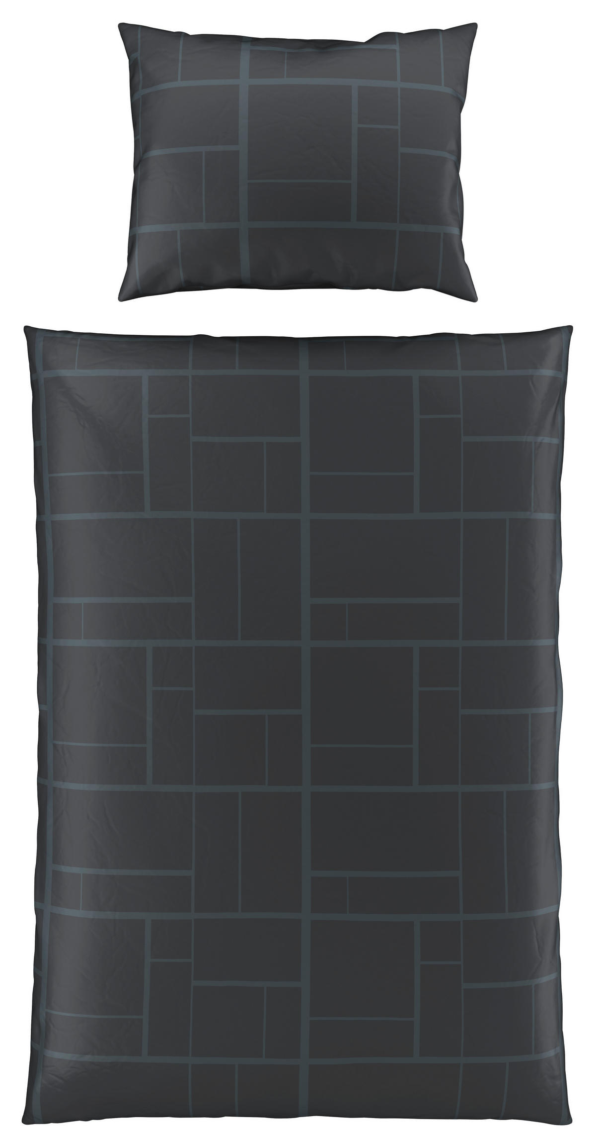 POVLEČENÍ, satén, antracitová, 140/200 cm - antracitová, Konvenční, textil (140/200cm) - Dieter Knoll