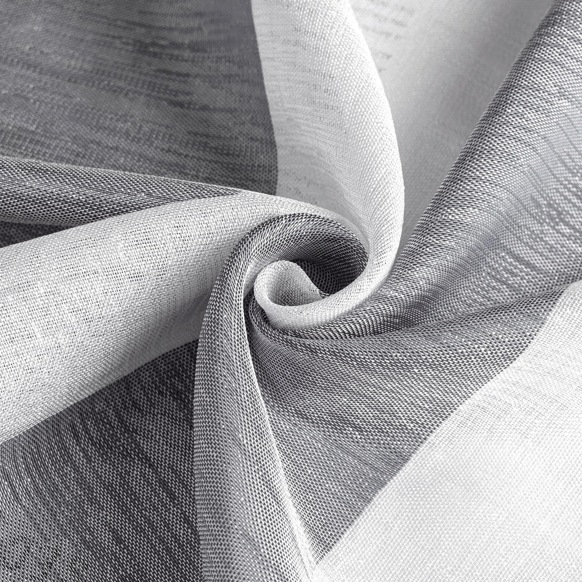 KURZGARDINE   120/45 cm   - Hellgrau/Weiß, KONVENTIONELL, Textil (120/45cm)