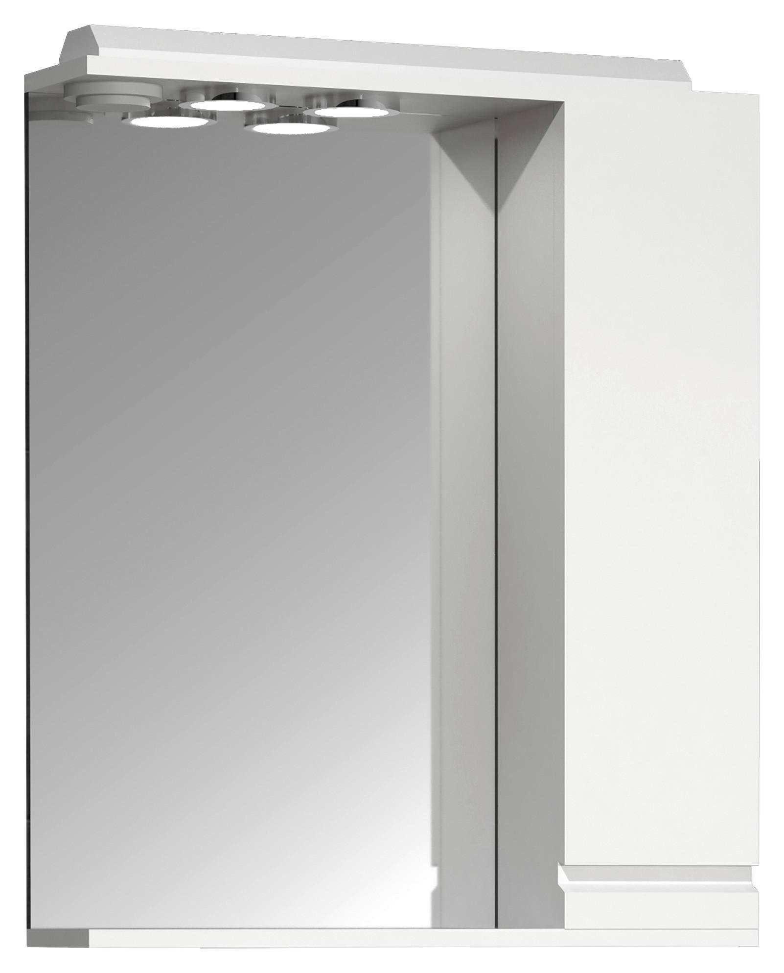 SPEGELSKÅP - vit, Modern, trämaterial/glas (60/71/14cm) - MID.YOU