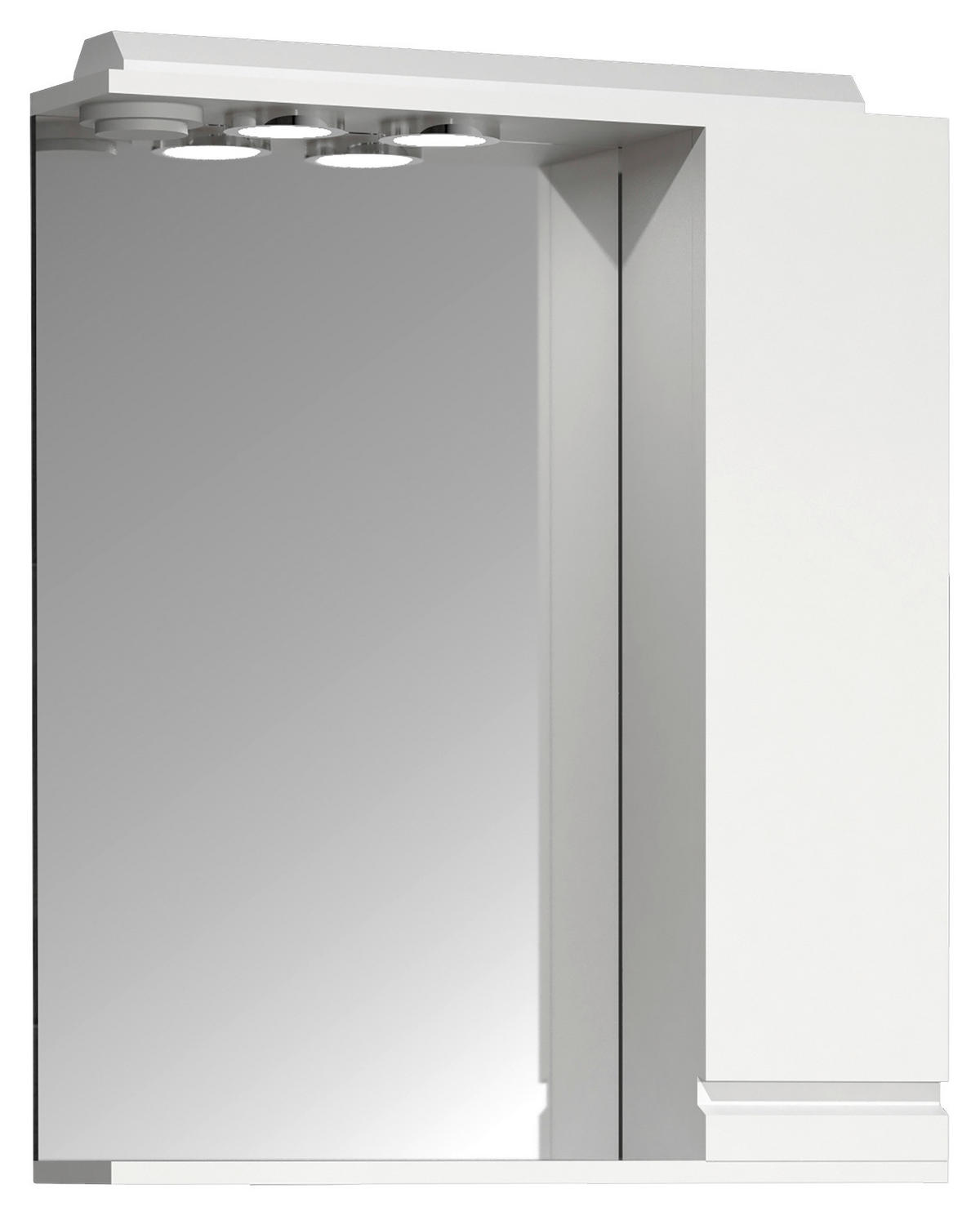 SPIEGELSCHRANK 60/71/14 cm  - Weiß, MODERN, Glas/Holzwerkstoff (60/71/14cm) - MID.YOU
