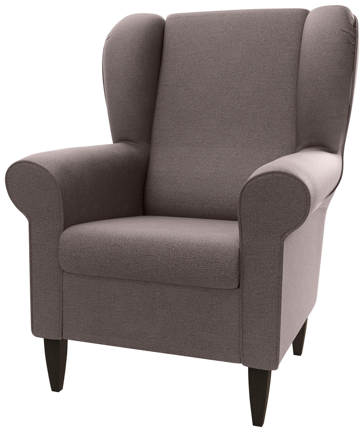 OHRENSESSEL Struktur Braun  - Wengefarben/Braun, Konventionell, Holz/Textil (80/102/86cm) - Livetastic