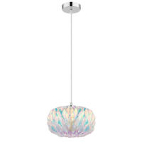 HÄNGELEUCHTE Juana 25/120 cm  - Klar/Chromfarben, Design, Kunststoff/Metall (25/120cm) - Globo