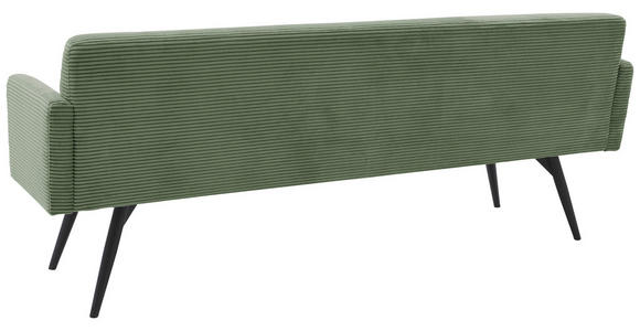 SITZBANK 216/86/68 cm Cord Graugrün Metall - Schwarz/Graugrün, Design, Textil/Metall (216/86/68cm) - Dieter Knoll