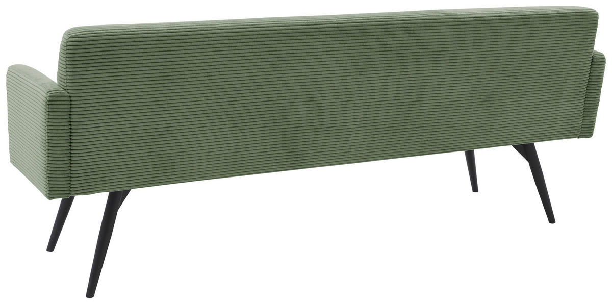 SITZBANK 216/86/68 cm  in Graugrün  - Schwarz/Graugrün, Design, Textil/Metall (216/86/68cm) - Dieter Knoll