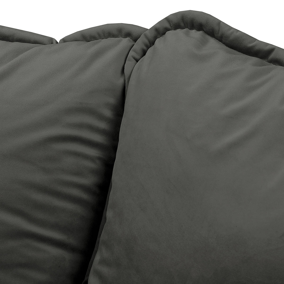 ECKSOFA in Mikrofaser Dunkelgrau  150/230 cm  - Wengefarben/Dunkelgrau, Design, Holz/Textil (150/230cm) - Livetastic