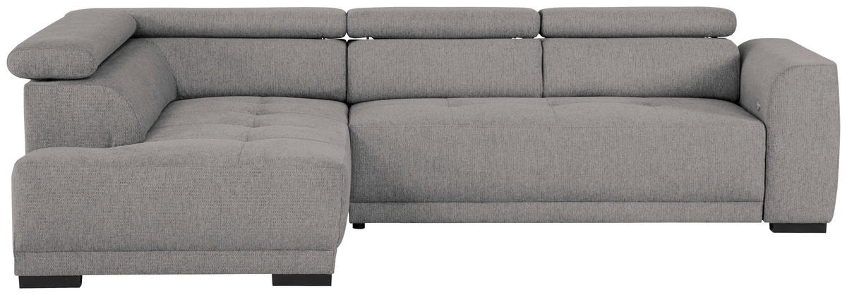 ECKSOFA in Struktur Dunkelgrau  - Dunkelgrau/Schwarz, Design, Kunststoff/Textil (205/284cm) - Xora