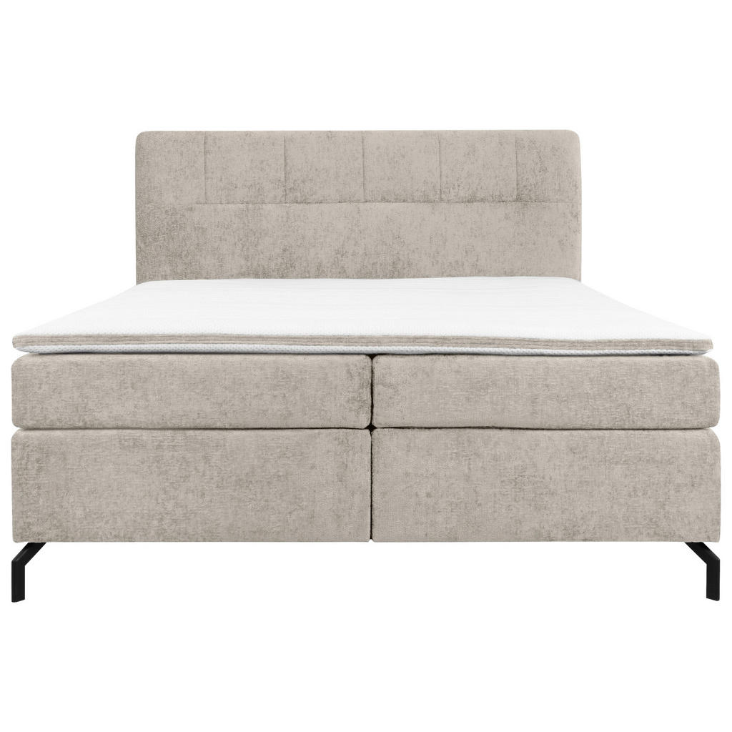 Thumbnail - Esposa Boxspringbett, Beige, Textil, H3, Höhe ca. 17 cm, 160x200 cm, Stoffauswahl, Topper durchgehend, Matratze in versc...