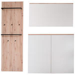 GARDEROBE 3-teilig  in 190/200/38 cm  - Buchefarben/Weiß, KONVENTIONELL, Holzwerkstoff (190/200/38cm) - Moderano