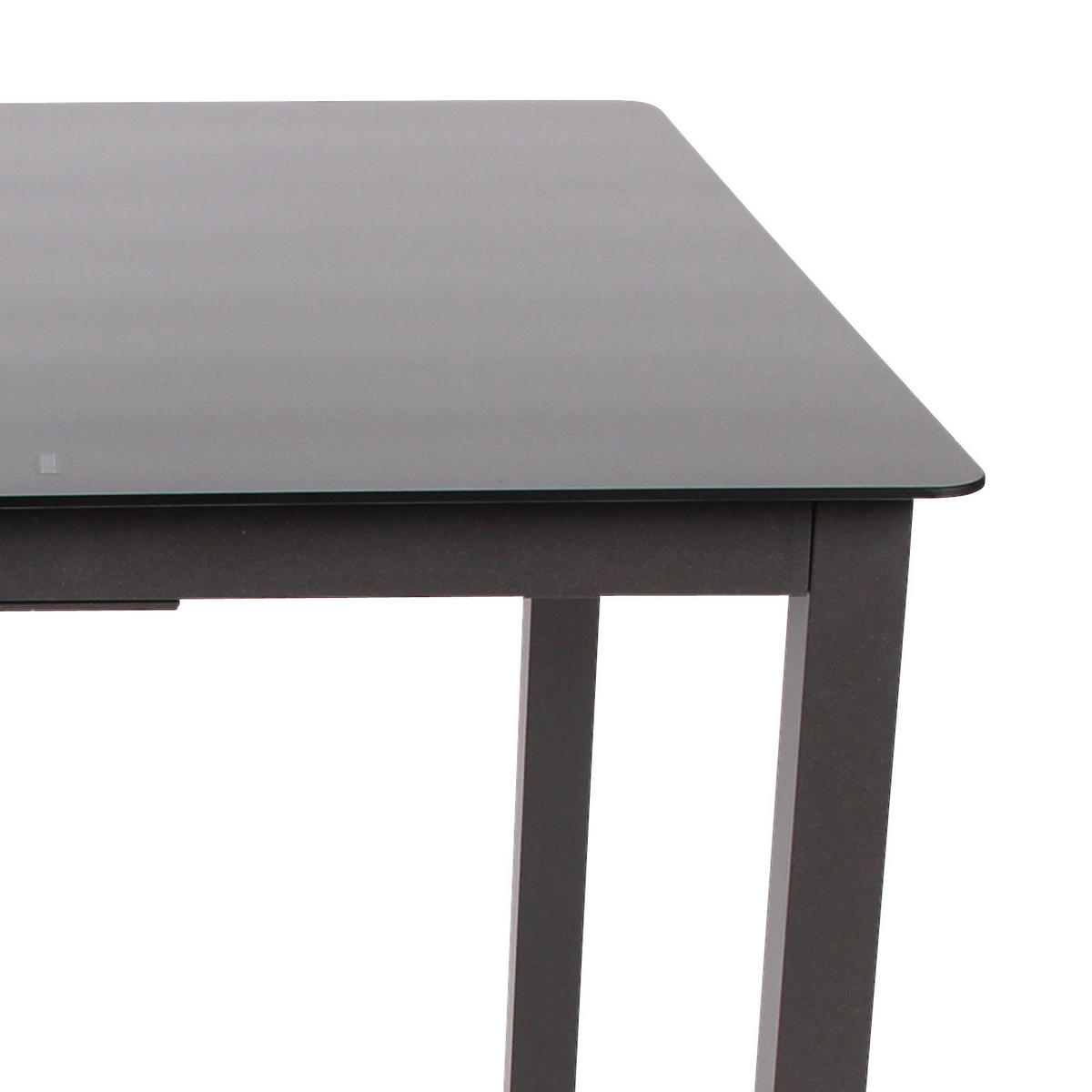 GARTENTISCH Metall, Glas Schwarz quadratisch  - Schwarz, Basics, Glas/Metall (80/73/80cm) - MID.YOU