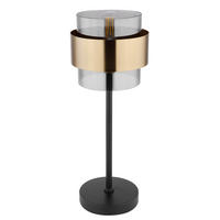 TISCHLEUCHTE 18/47 cm   - Klar/Messingfarben, Design, Glas/Metall (18/47cm)