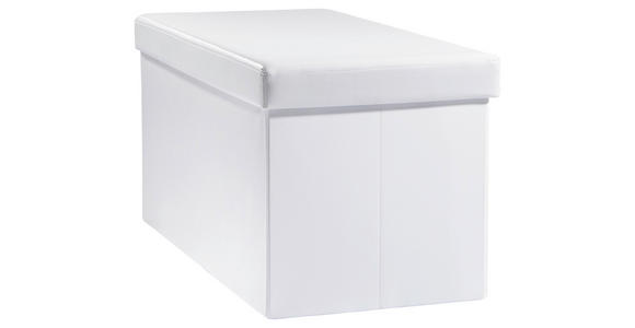 SITZBOX Lederlook, Vliesstoff Weiß  - Weiß, Design, Textil (76/38/38cm) - Carryhome