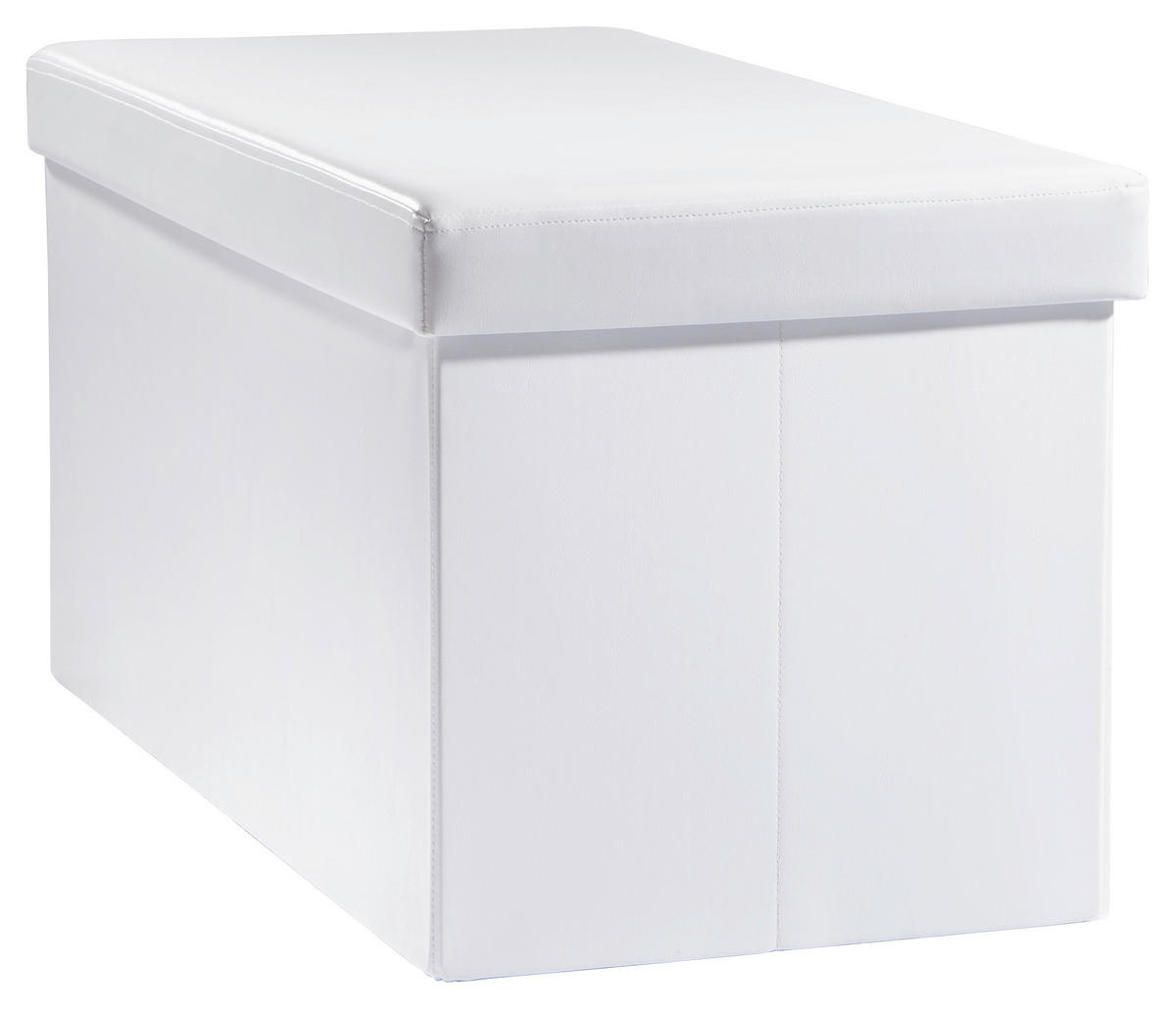 ÚLOŽNÝ BOX NA SEDENIE, textil, kompozitné drevo, 76/38/38 cm - biela, Design, kompozitné drevo/textil (76/38/38cm) - Carryhome