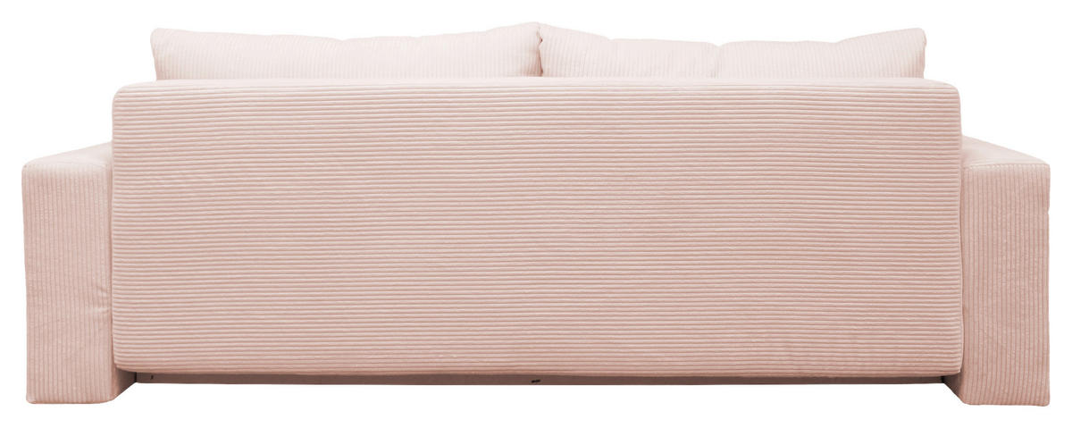 SCHLAFSOFA in Cord Rosa  - Silberfarben/Rosa, Design, Kunststoff/Textil (232/88/105cm) - MID.YOU