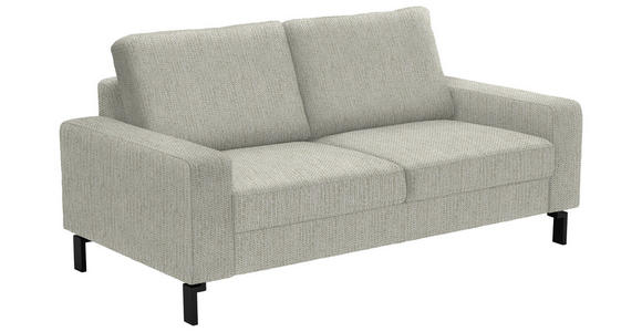 2-SITZER-SOFA  in Flachgewebe Naturfarben  - Schwarz/Naturfarben, Design, Textil/Metall (178/86/97cm) - Hom`in