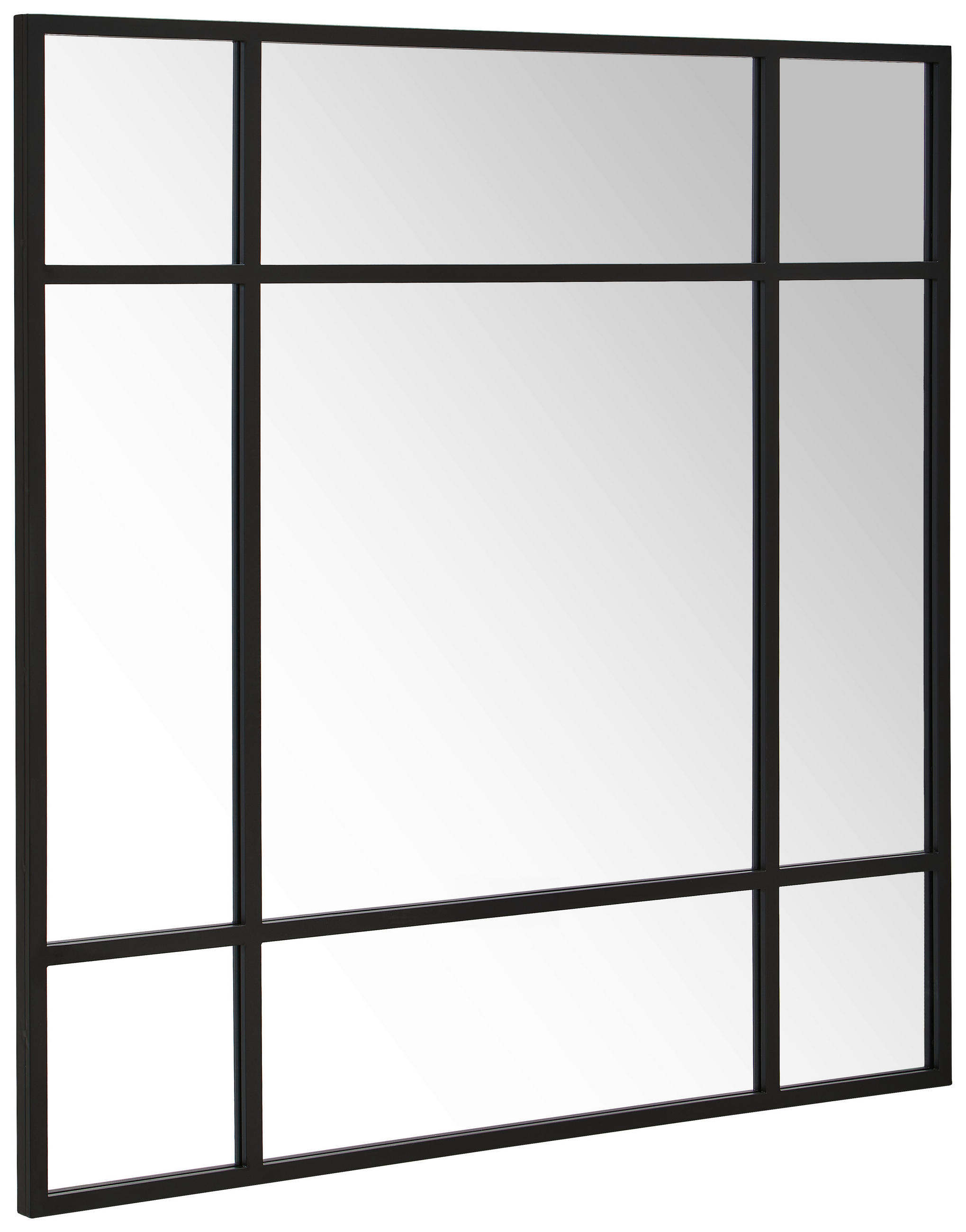 OGLINDĂ DE PERETE 120/120/3 cm    - negru, Design, sticlă/metal (120/120/3cm) - MID.YOU