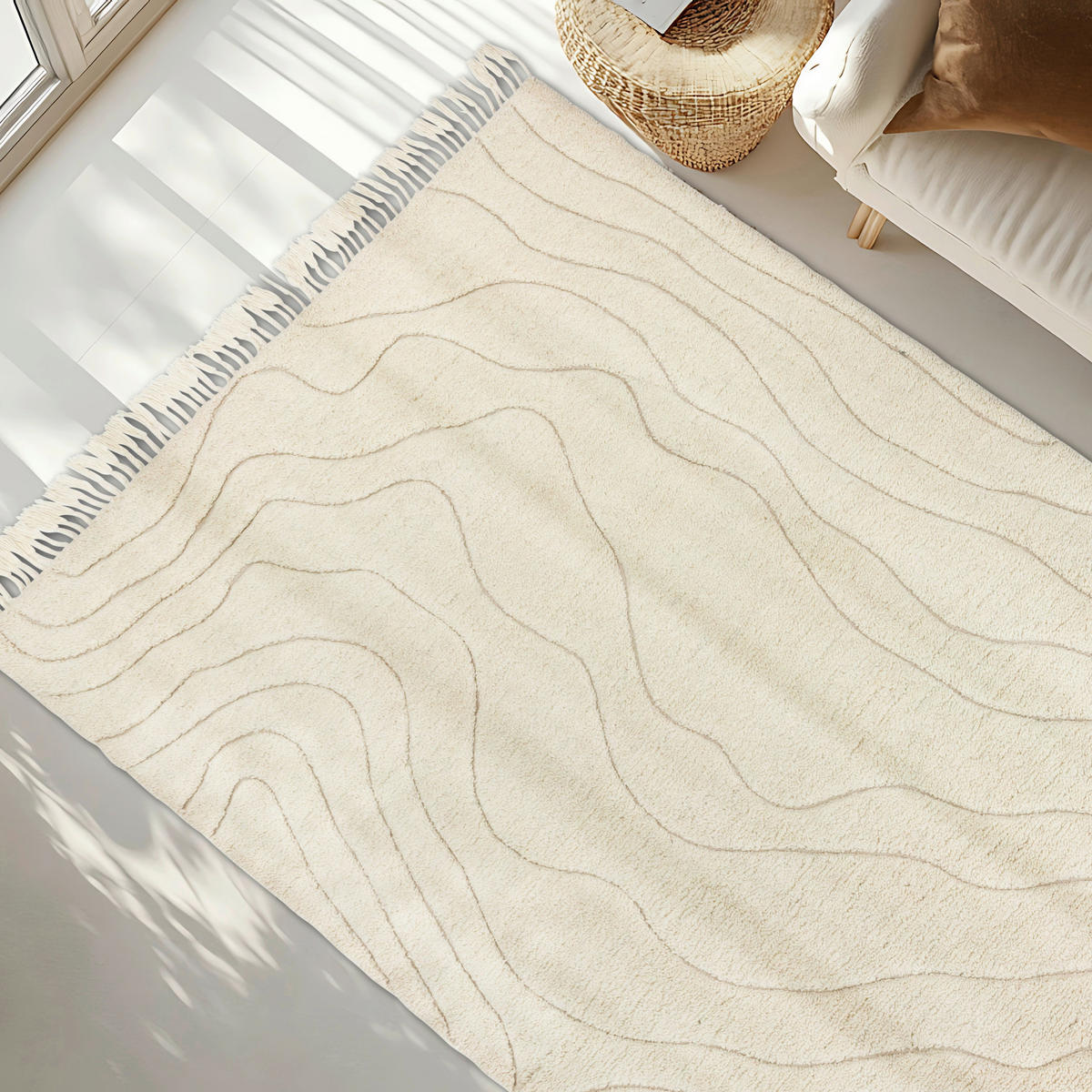 WEBTEPPICH 160/230 cm Liora Creme rechteckig  - Creme, Basics, Textil (160/230cm) - Schöner Wohnen
