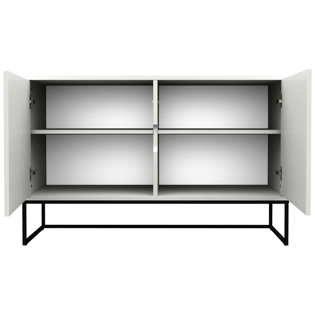 Thumbnail - Kommode Lipp, Weiß, Holzwerkstoff, 2 Fächer, 118x76x43 cm, Typenauswahl, Beimöbel erhältlich, Garderobe, Garderoben Komm...
