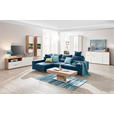 ECKSOFA in Flachgewebe Blau  - Blau, Design, Textil/Metall (188/260cm) - Hom`in