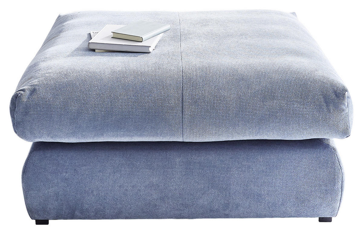 HOCKER Webstoff Blau  - Blau/Schwarz, Design, Kunststoff/Textil (110/50/110cm) - Carryhome