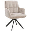 ARMLEHNSTUHL  in beflockt  - Sandfarben/Anthrazit, Design, Textil/Metall (63/92/66cm) - Bert Plantagie