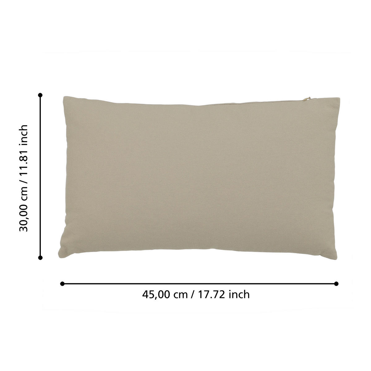 ZIERKISSEN  30/45 cm   - Hellbraun, Basics, Textil (30/45cm) - Eglo