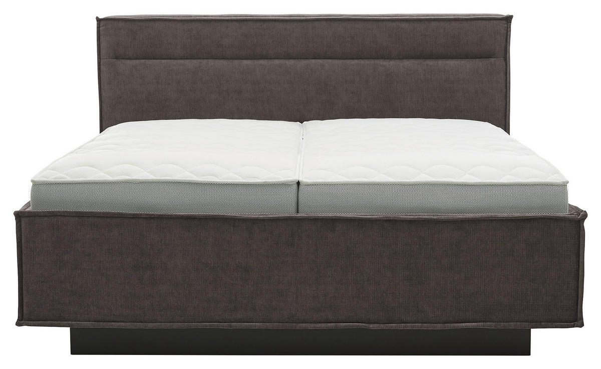 POLSTERBETT gepolstertes Kopfteil, Bettkasten, Lattenroste, Matratzen 180/200 cm  in Anthrazit  - Schieferfarben/Anthrazit, Design, Textil (180/200cm) - Musterring