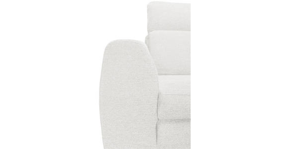 ECKSOFA Weiß Chenille  - Schwarz/Weiß, KONVENTIONELL, Textil/Metall (266/185cm) - Carryhome
