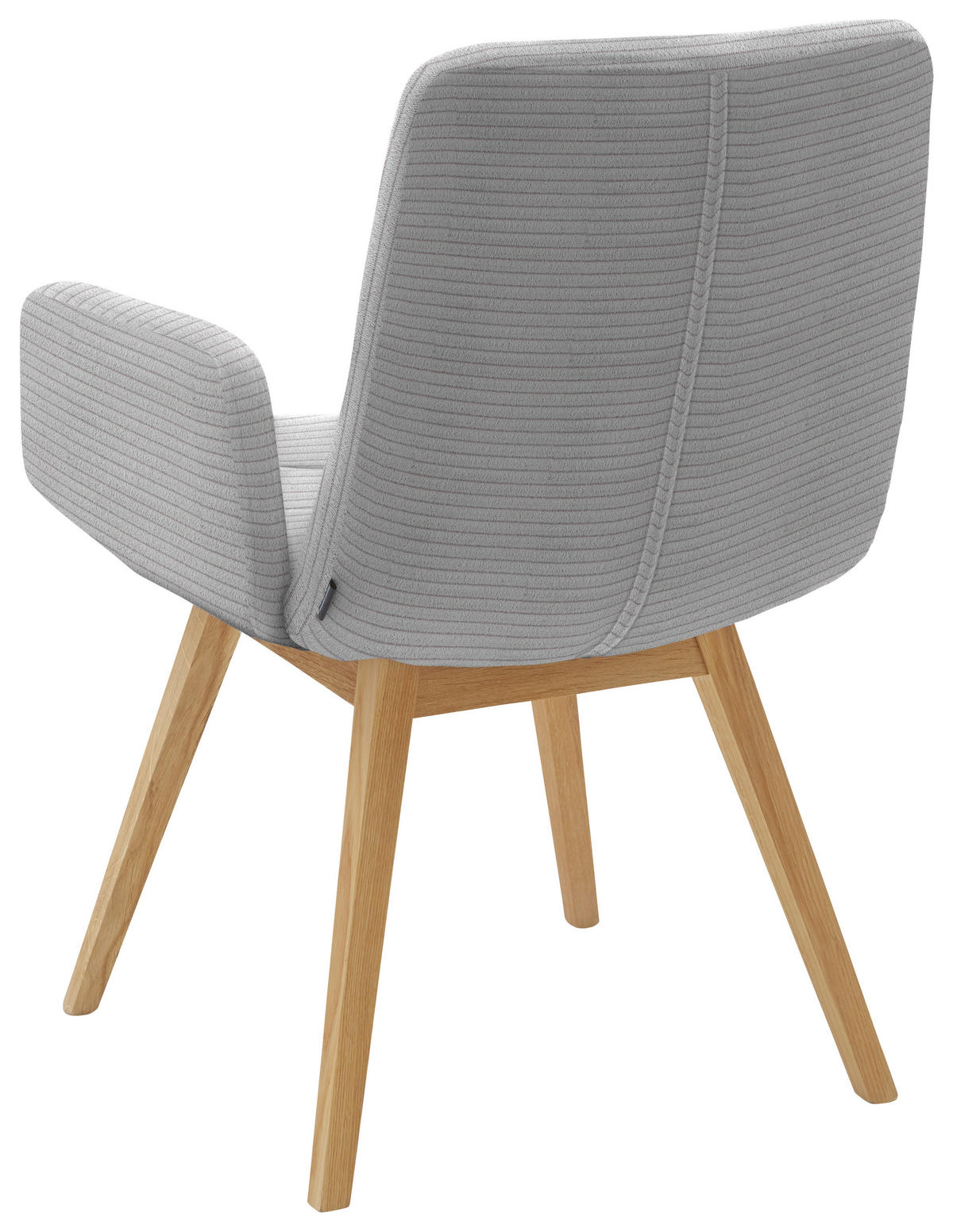 ARMLEHNSTUHL  in Cord  - Naturfarben/Grau, Design, Holz/Textil (61/88/66cm) - Dieter Knoll