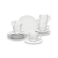 SERVICIU DE CAFEA 18 piese  - alb, Basics, ceramică - Boxxx