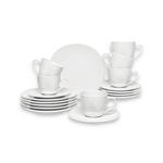 KAFFEESERVICE Square Shape 18-teilig  - Weiß, Basics, Keramik - Boxxx