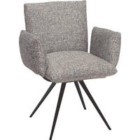 ARMLEHNSTUHL  in Stahl Webstoff  - Anthrazit, Natur, Textil/Metall (72/90/65cm) - Venjakob