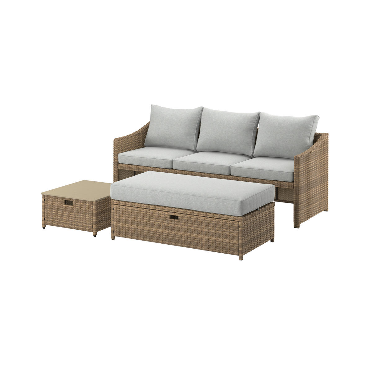 LOUNGEGARNITUR   178/67,5/67,5 cm Stahl  - Gelb/Grau, MODERN, Kunststoff/Textil (178/67,5/67,5cm) - Beldano